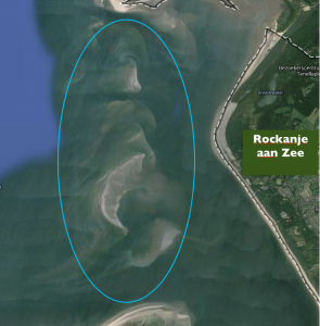 Strand Rockanje aan zee zandbanken